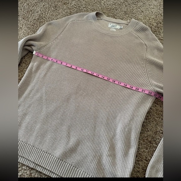 Grayers Men’s Shaker Stitch Cotton Crewneck Sweater in Oatmeal
size XL - Picture 10 of 12